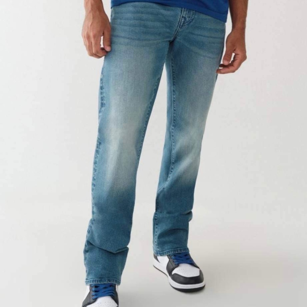 TRUE RELIGION | Ricky straight leg jeans blue stitching